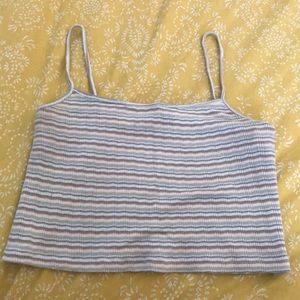 F21 | Striped Crop Top Tank